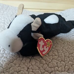 Ty Beanie Baby Daisy cow black/white farm animal collectible plush toy